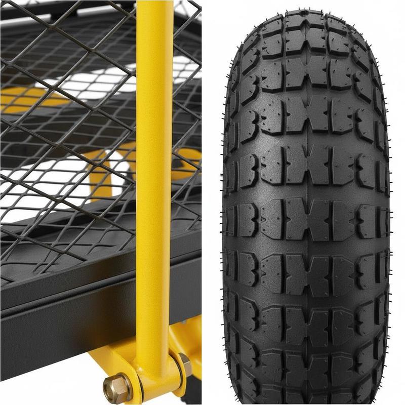 Steel Garden Cart 900 Lbs For  - Heavy Equipment Transporter บทวิจารณ์และราคา