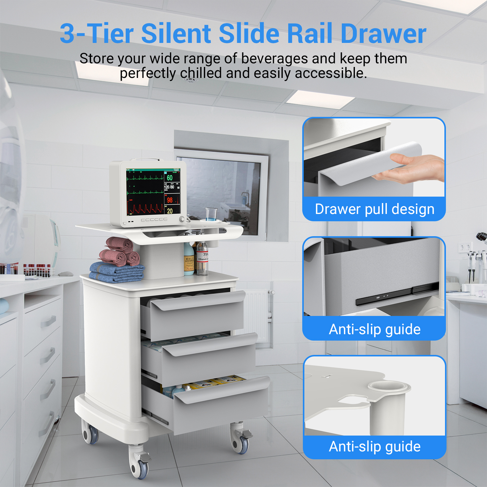 Medical Mobile Trolley Cart Ro - Heavy Equipment Transporter บทวิจารณ์และราคา